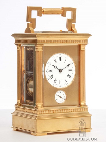 A rare French Anglaise case carriage clock with musical mechanism, Breguet, circa 1860.